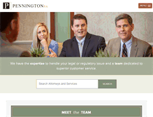 Tablet Screenshot of penningtonlaw.com